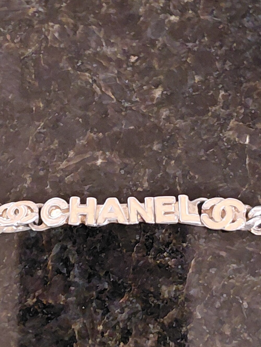 CHANEL Silver Chain Coco Mark Logo Bracelet COA - Picture 10 of 11